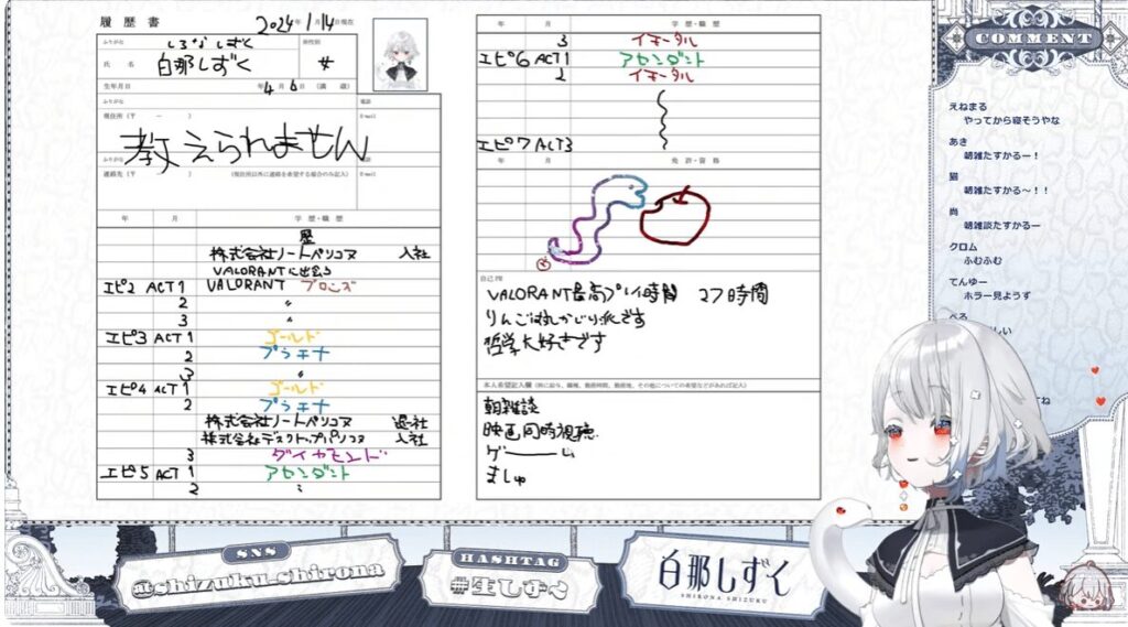 白那しずく　前世